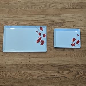 Mikasa pure red trays